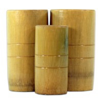 Kit de ventosas de bambú (três peças) - Diferentes tamanhos: grande, médio e pequeno
